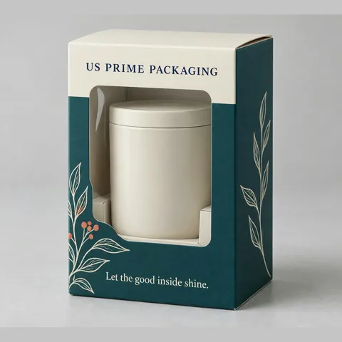 Candles packaging example